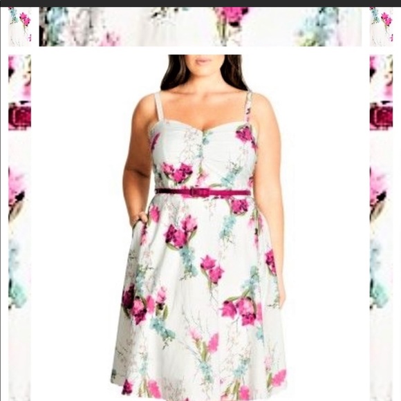 City Chic Dresses & Skirts - City chic fit & flare floral dress